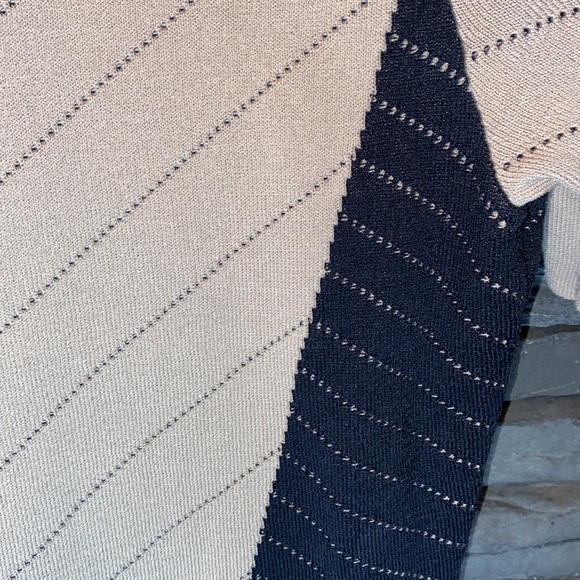 Torn By Ronny Kobo Black & Tan Knit Dress M - Picture 3 of 5